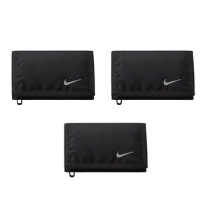 Nike Black Wallet Set with Silver Logo